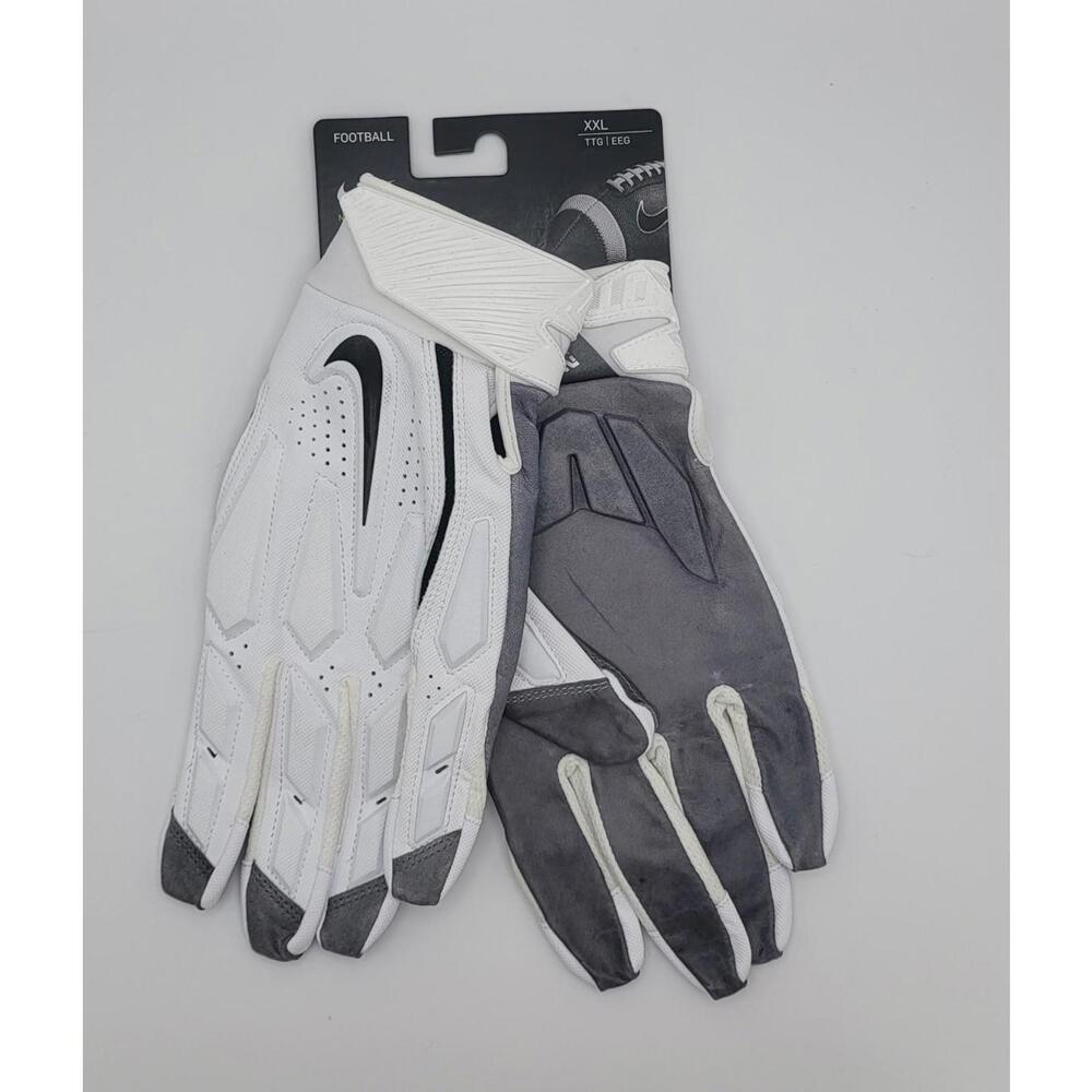 Nike D-Tack 6.0 Lineman NFL Football Gloves White/Black PGF946-184 Size 2XL